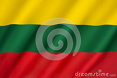 Flag of Lithuania Stock Photo