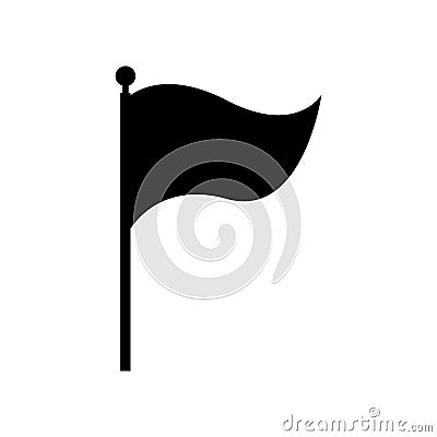 Flag location isolated icon Vector Illustration