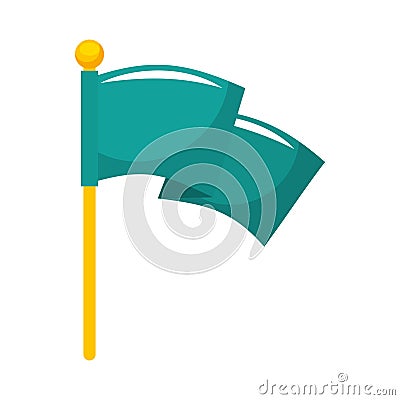 Flag location mark icon Vector Illustration