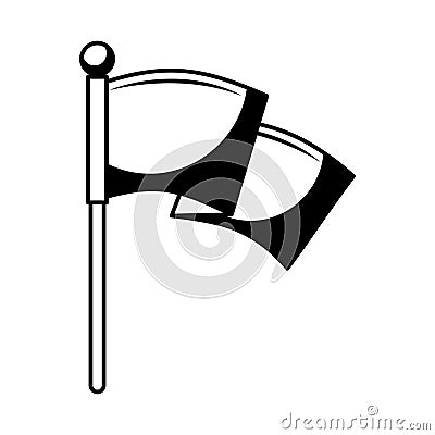 Flag location mark icon Vector Illustration