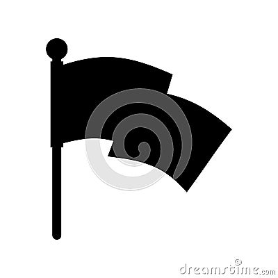 Flag location mark icon Vector Illustration