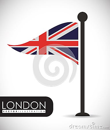 Flag london england design Vector Illustration