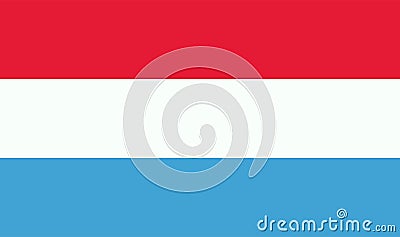 Flag of Luxembourg, abstract flag of strips. Vector Illustration