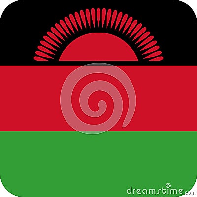 Flag Malawi Africa illustration vector eps Vector Illustration