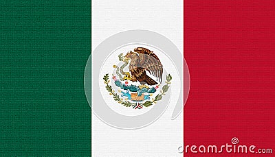 Flag of Mexico. Bandera de MÃ©xico. United Mexican States Stock Photo