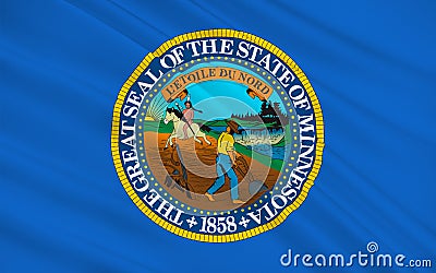 Flag of Minnesota, USA Stock Photo