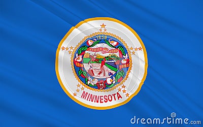 Flag of Minnesota, USA Stock Photo