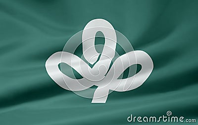 Flag of Miyagi - Japan Stock Photo