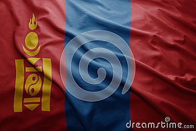 Flag of Mongolia Stock Photo