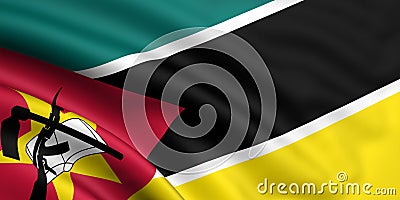Flag Of Mozambique Stock Photo