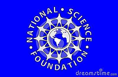 Glossy glass Flag of National Science Foundation Stock Photo