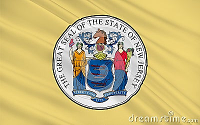 Flag of New Jersey, USA Stock Photo