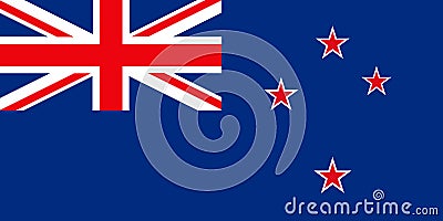 Flag of New Zealand Stock Photo