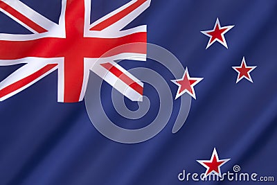 Flag of New Zealand Stock Photo