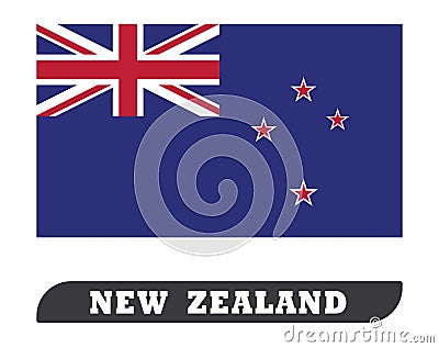 Flag of New Zealand Vector Illustration