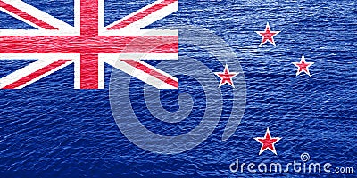 Flag of New Zealand on a textured background. Concept collage Stock Photo