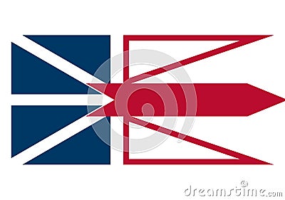 Flag of Newfoundland and Labrador Stock Photo