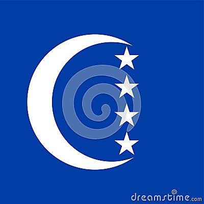 Flag of Ngazidja. Correct RGB colours Vector Illustration