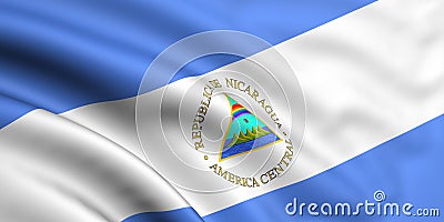 Flag Of Nicaragua Stock Photo