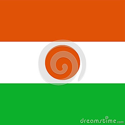 Flag of Niger. Correct RGB colours Vector Illustration