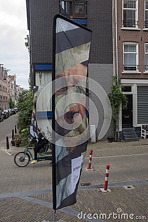 Flag At The Noorderkerk Church At Amsterdam The Netherlands 2-9-2021 Editorial Stock Photo