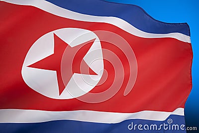 Flag of North Korea Stock Photo