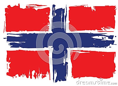 Flag Of Norway. Design element Vector Illustration