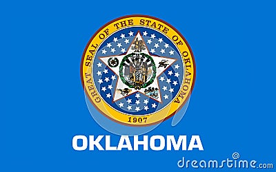 Flag of Oklahoma, USA Stock Photo