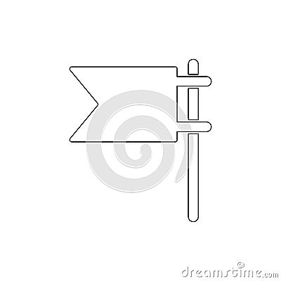 Flag outline icon. Signs and symbols can be used for web, logo, mobile app, UI, UX Vector Illustration