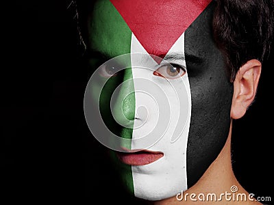 Flag of Palestine Stock Photo