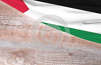 Flag Palestine and space for text on a wooden background Stock Photo