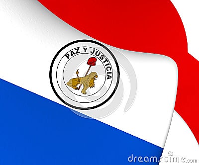Flag of Paraguay Reverse Stock Photo