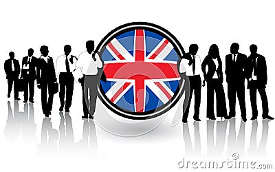 Flag and people Vector Illustration