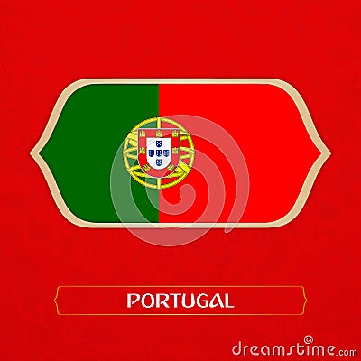 Flag is made in Football style Vector Illustration