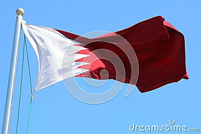 Flag of Qatar Stock Photo