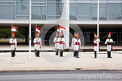 Flag raising ceremony Brasilia Editorial Stock Photo