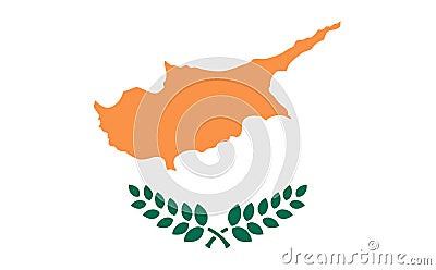 Flag of Republic of Cyprus vector isolated Vector Illustration