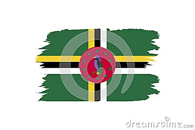 The flag of the Republic of Dominica as a vector illustration Vector Illustration