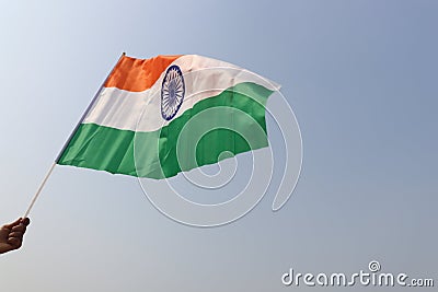 Flag republic Independence day nation national anthem vande matram Stock Photo