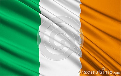 Flag of the Republic of Ireland Stock Photo