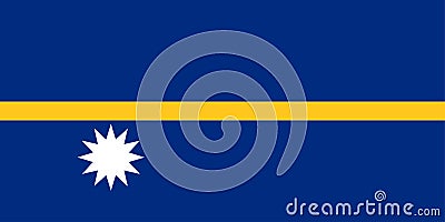 Flag of Nauru Vector Illustration