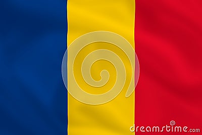 Flag of Romania Stock Photo