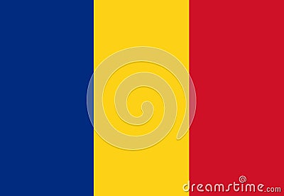 Flag of Romania. Romanian flag. National Romanian symbol Stock Photo