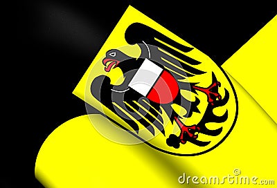 Flag of Rottweil Kreis, Germany. Stock Photo