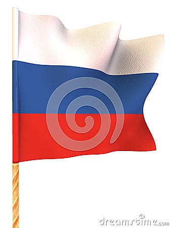 Flag. Russia Cartoon Illustration