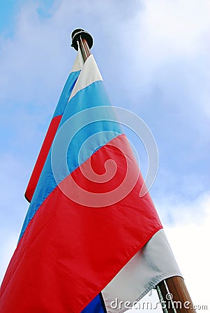 The flag of the Russian Federation Stock Photo