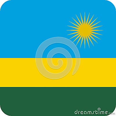 Flag Rwanda illustration vector eps Vector Illustration