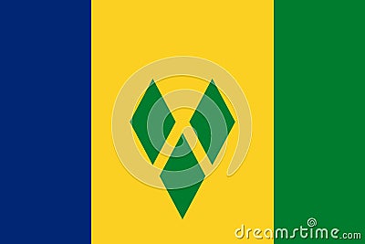 Flag of Saint Vincent and the Grenadines Stock Photo