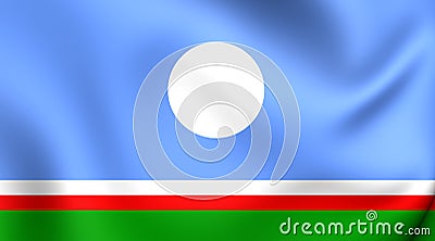 Flag of Sakha Yakutia Republic, Russia. Stock Photo