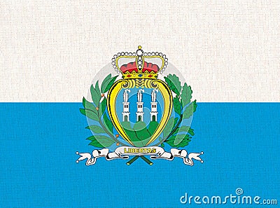 Flag of San Marino. San Marino flag illustration Cartoon Illustration